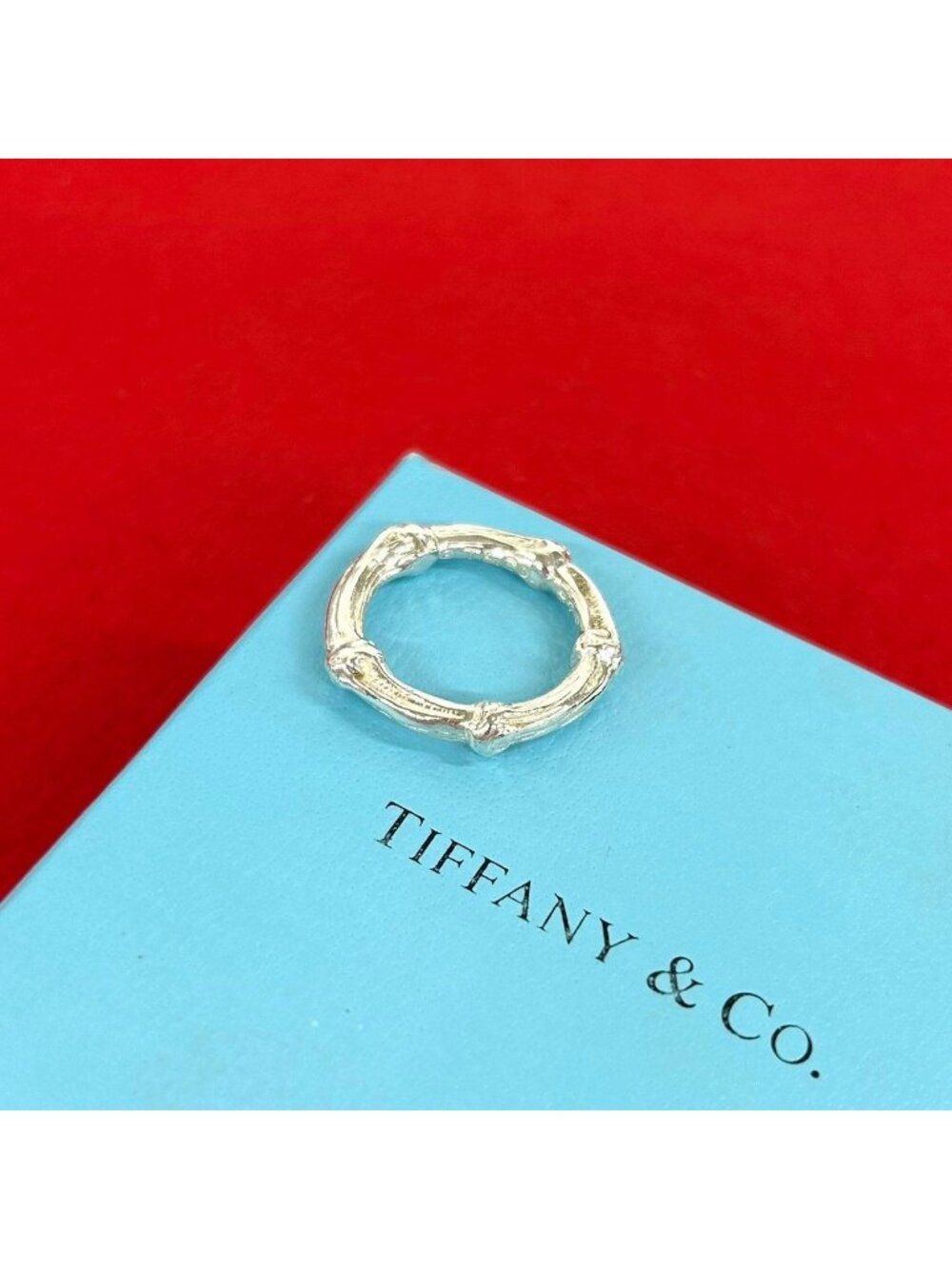 Tiffany & Co Vintage Bamboo Ring 925 Sterling Silver